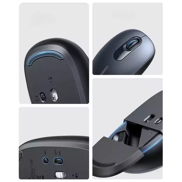 Ugreen MU105 2.4GHz USB wireless mouse - navy blue 8