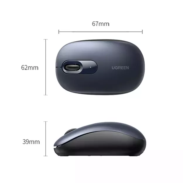 Ugreen MU105 2.4GHz USB wireless mouse - navy blue 10