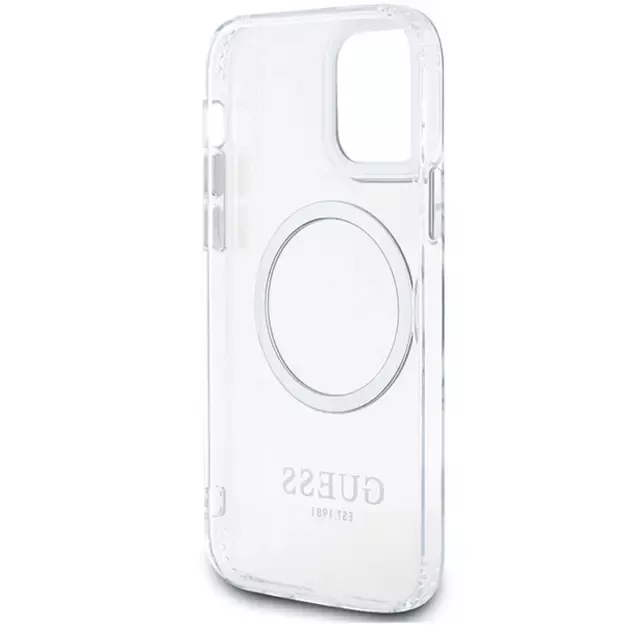 Guess Metal Outline Magsafe case for iPhone 12 / iPhone 12 Pro - silver 6