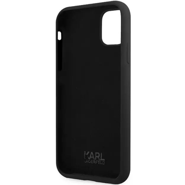 Karl Lagerfeld KLHCN61SKSVGK iPhone 11 / Xr 6.1  black/black hardcase Silicone Signature 6