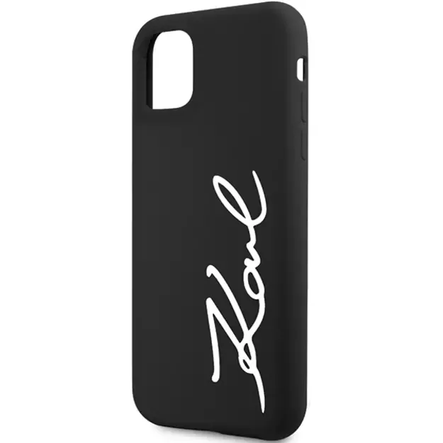Karl Lagerfeld KLHCN61SKSVGK iPhone 11 / Xr 6.1  black/black hardcase Silicone Signature 5