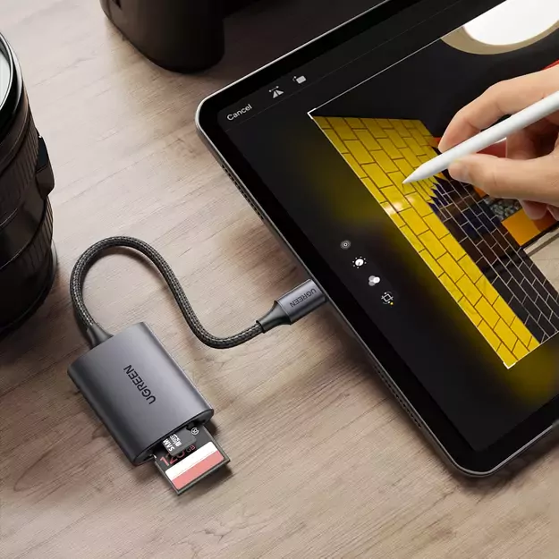 Ugreen CM401 USB C 5Gb/s SD/TF card reader - gray 3