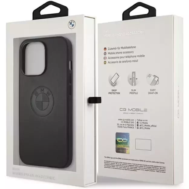 BMW Leather Emboss case for iPhone 13 Pro / iPhone 13 - black 7