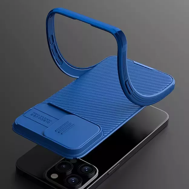 Nillkin CamShield Pro Magnetic Case for iPhone 15 Pro Max with Camera Protector - Blue 20