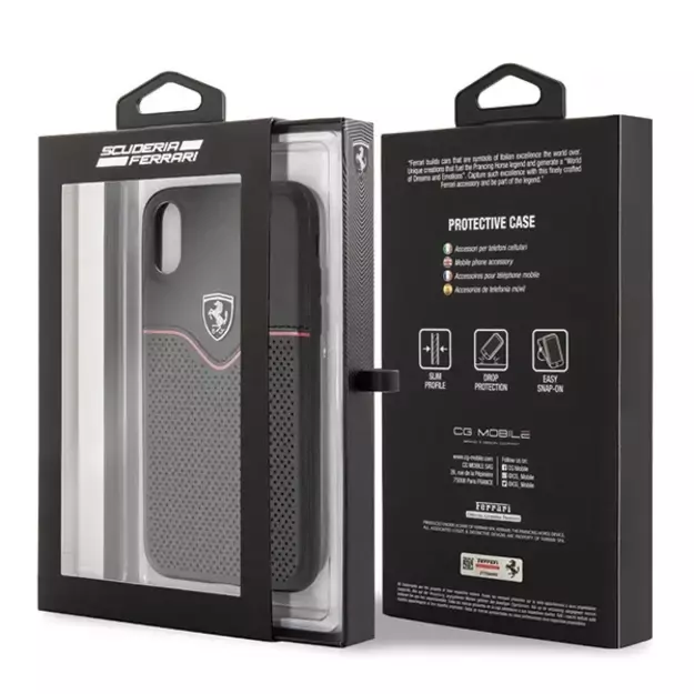 Ferrari Hardcase FEOVEHCI65BK iPhone Xs Max black/black Off Track Victory 12