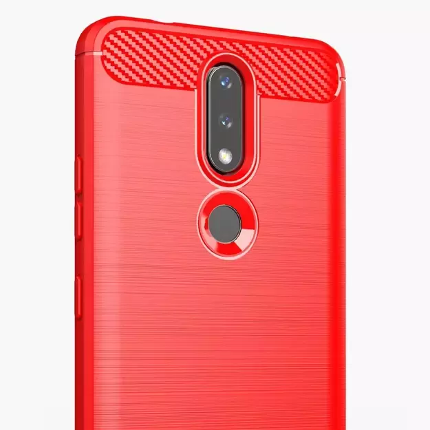 Carbon Case Flexible Cover TPU Case for Nokia 2.4 black 18