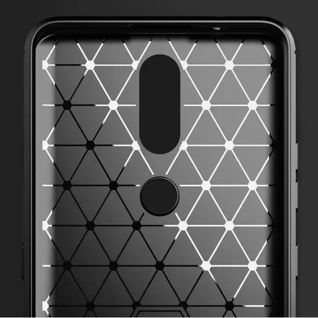 Carbon Case Flexible Cover TPU Case for Nokia 2.4 black 12
