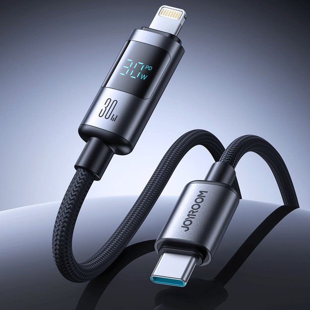 Joyroom S-A16 Pro Prism Series 30W USB-C - Lightning Cable with Display 1.2m - Black 3