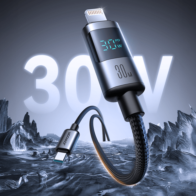 Joyroom S-A16 Pro Prism Series 30W USB-C - Lightning Cable with Display 1.2m - Black 1