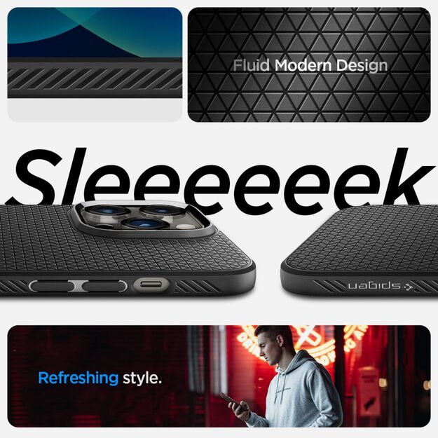 Spigen Liquid Air iPhone 14 Pro Case - Matte Black 17