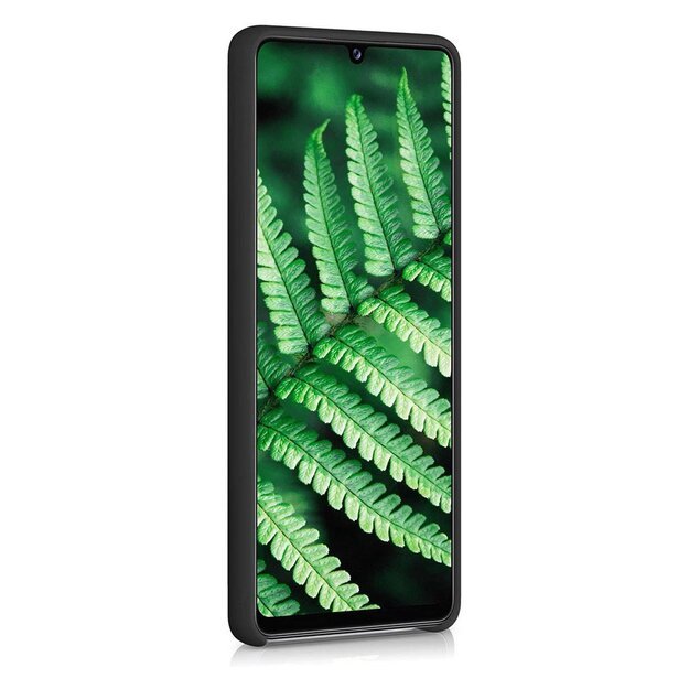 Silicone Case Soft Flexible Rubber Cover for Samsung Galaxy A42 5G black 3