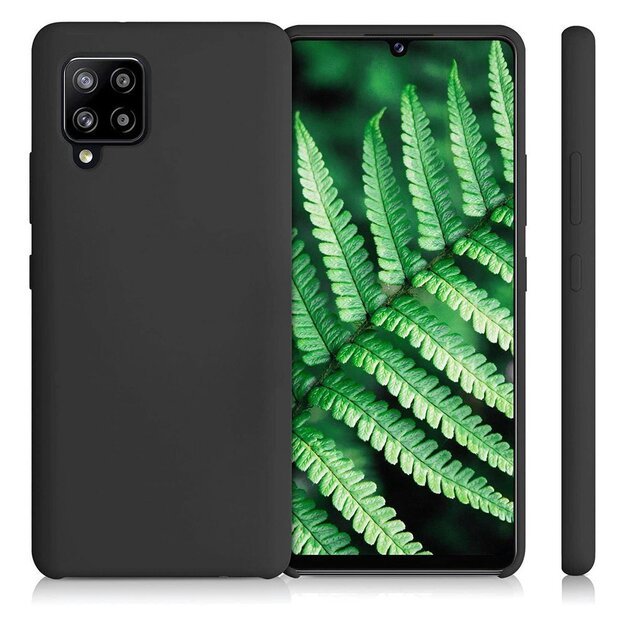 Silicone Case Soft Flexible Rubber Cover for Samsung Galaxy A42 5G black 4
