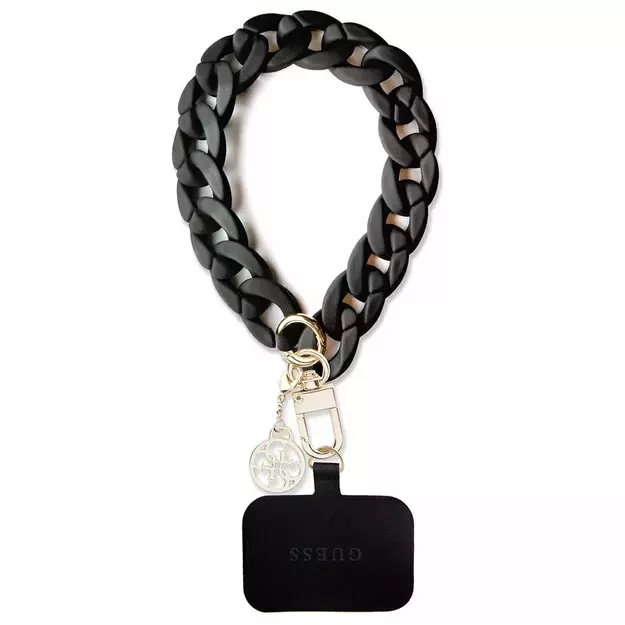Guess GUOUCBMC4MK Universal Big Hand Strap case - black Acrylic 4G Charm