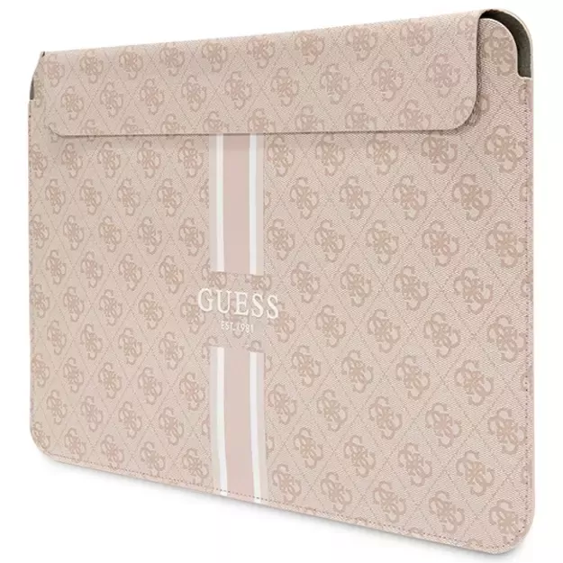 Guess 4G Printed Stripes cover for a 16&quot  laptop - pink 1