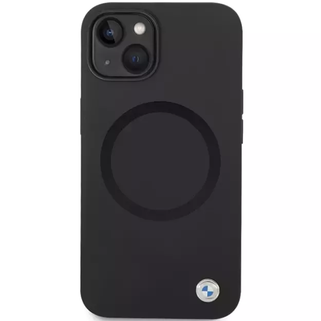 BMW BMHMP14SSILBK2 case for iPhone 14 - black Signature Liquid Silicone MagSafe 2