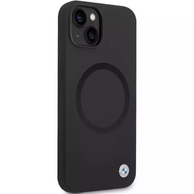 BMW BMHMP14SSILBK2 case for iPhone 14 - black Signature Liquid Silicone MagSafe 3