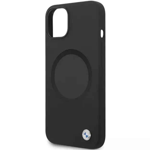 BMW BMHMP14SSILBK2 case for iPhone 14 - black Signature Liquid Silicone MagSafe 5