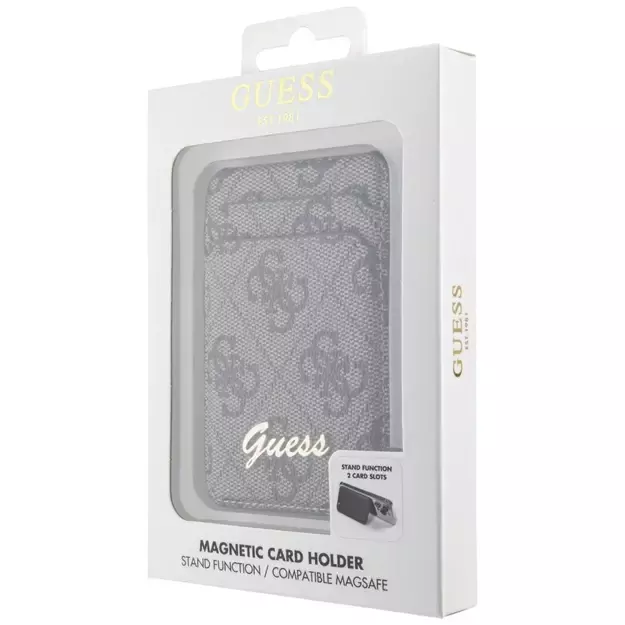 Guess Wallet Card Slot Stand GUWMSHG4SHW case - brown MagSafe 4G Classic Logo 8