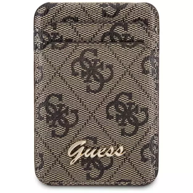 Guess Wallet Card Slot Stand GUWMSHG4SHW case - brown MagSafe 4G Classic Logo 6