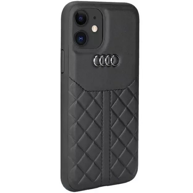 Audi Genuine Leather iPhone 12/12 Pro 6.1&quot  black/black hardcase AU-TPUPCIP12P-Q8/D1-BK 1