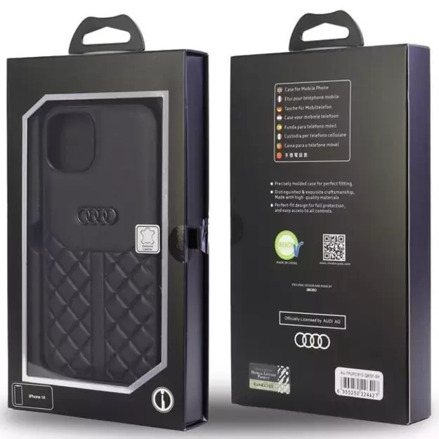 Audi Genuine Leather iPhone 12/12 Pro 6.1&quot  black/black hardcase AU-TPUPCIP12P-Q8/D1-BK 4