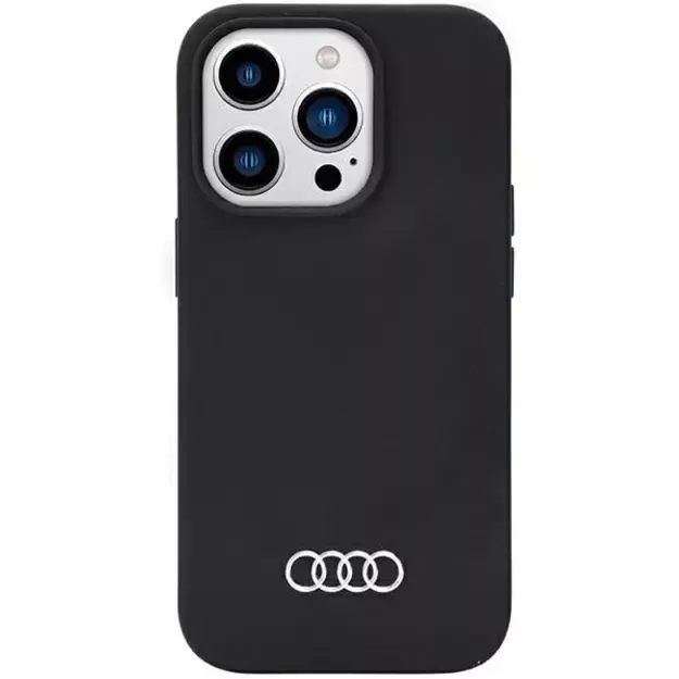 Audi Silicone Case iPhone 14 Pro Max 6.7&quot  black/black hardcase AU-LSRIP14PM-Q3/D1-BK
