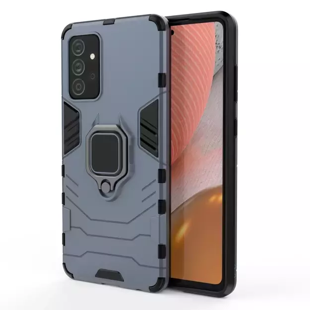 Ring Armor Case Kickstand Tough Rugged Cover for Samsung Galaxy A72 4G blue 8