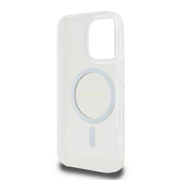 Guess GUHMP16LHFGERET iPhone 16 Pro 6.3&quot  transparent hardcase IML Glitter Circle MagSafe 6