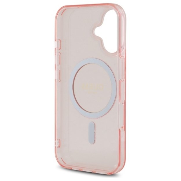 Guess GUHMP16SHFGEREP iPhone 16 6.1&quot  pink/pink hardcase IML Glitter Circle MagSafe 6