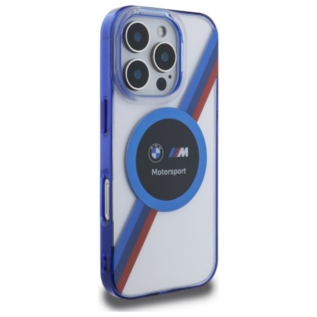 BMW BMHMP16X23HTPUT iPhone 16 Pro Max 6.9&quot  transparent hardcase Motosport IML Circle MagSafe 3