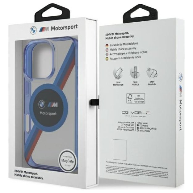 BMW BMHMP16X23HTPUT iPhone 16 Pro Max 6.9&quot  transparent hardcase Motosport IML Circle MagSafe 7