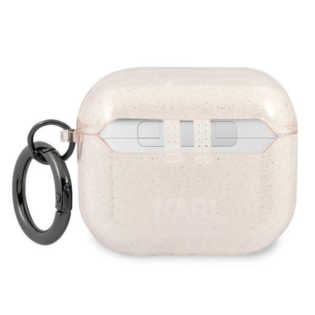 Karl Lagerfeld KLA3UKHGD AirPods 3 cover złoty/gold Glitter Karl`s Head 1
