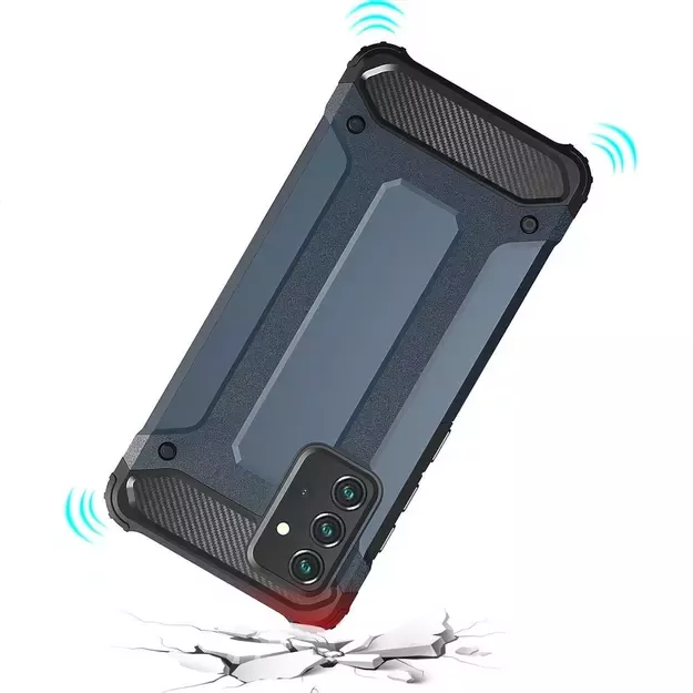 Hybrid Armor Case Tough Rugged Cover for Samsung Galaxy A72 4G silver 7