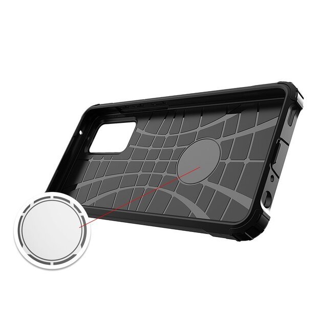 Hybrid Armor Case Tough Rugged Cover for Samsung Galaxy A72 4G silver 13