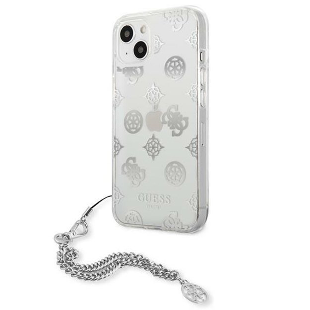 Guess GUHCP13SKPESI iPhone 13 mini 5.4&quot  silver/silver hardcase Peony Chain Collection 8
