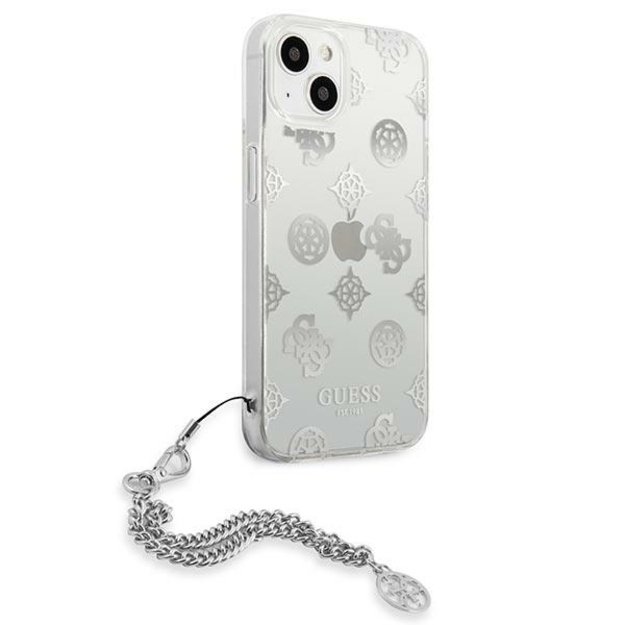Guess GUHCP13SKPESI iPhone 13 mini 5.4&quot  silver/silver hardcase Peony Chain Collection 10