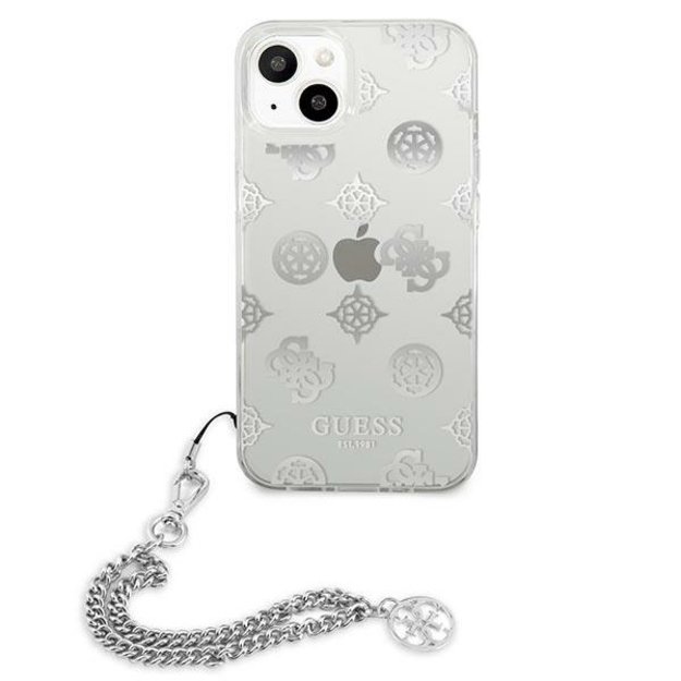 Guess GUHCP13SKPESI iPhone 13 mini 5.4&quot  silver/silver hardcase Peony Chain Collection 9