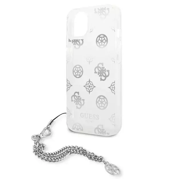 Guess GUHCP13SKPESI iPhone 13 mini 5.4&quot  silver/silver hardcase Peony Chain Collection 5