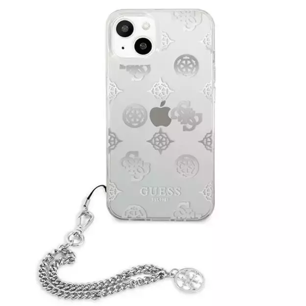 Guess GUHCP13SKPESI iPhone 13 mini 5.4&quot  silver/silver hardcase Peony Chain Collection 2