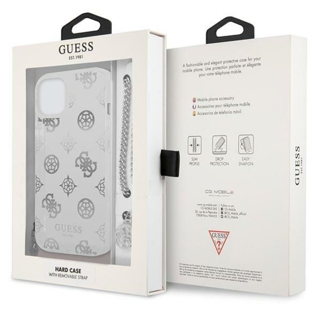 Guess GUHCP13SKPESI iPhone 13 mini 5.4&quot  silver/silver hardcase Peony Chain Collection 14