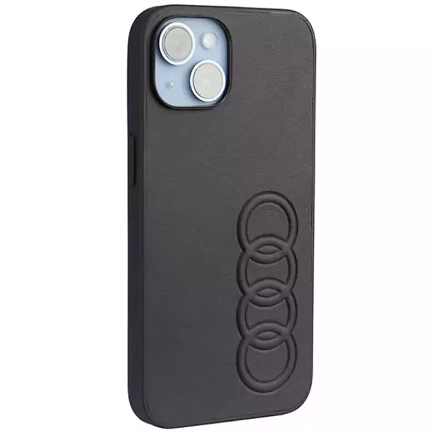 Audi Synthetic Leather iPhone 14 6.1&quot  black/black hardcase AU-TPUPPCIP14-TT/D1-BK 7