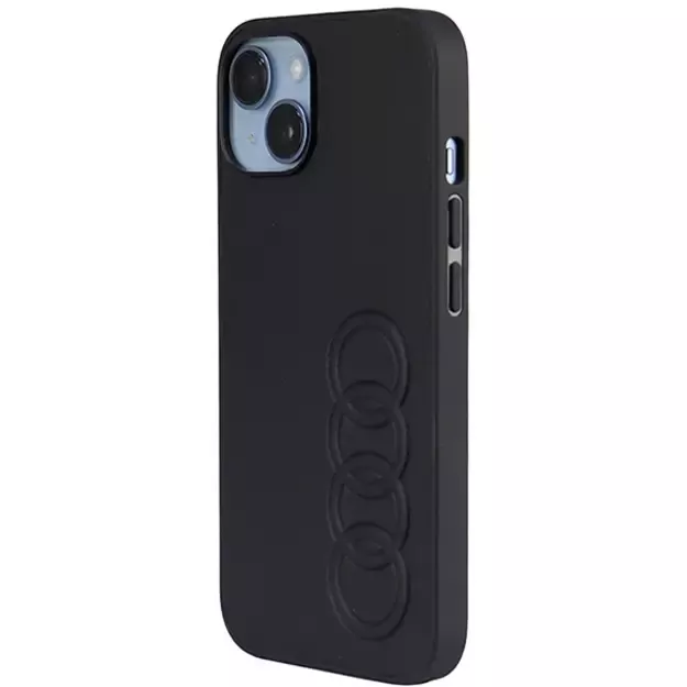 Audi Synthetic Leather iPhone 14 6.1&quot  black/black hardcase AU-TPUPPCIP14-TT/D1-BK 8