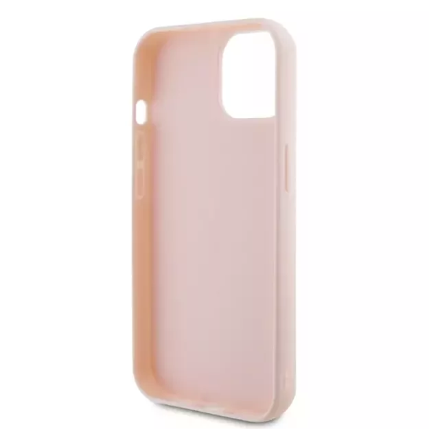 Karl Lagerfeld 3D Rubber Glitter Logo case for iPhone 15 Plus - pink 6