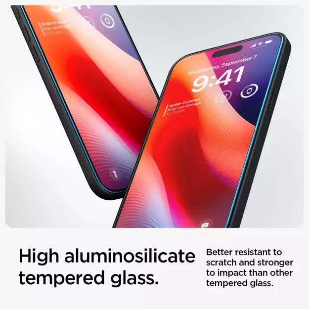Spigen Glas.tR EZ Fit tempered glass for iPhone 15 / 16 - 2 pcs. 9