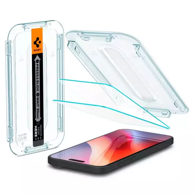 Spigen Glas.tR EZ Fit tempered glass for iPhone 15 / 16 - 2 pcs. 1