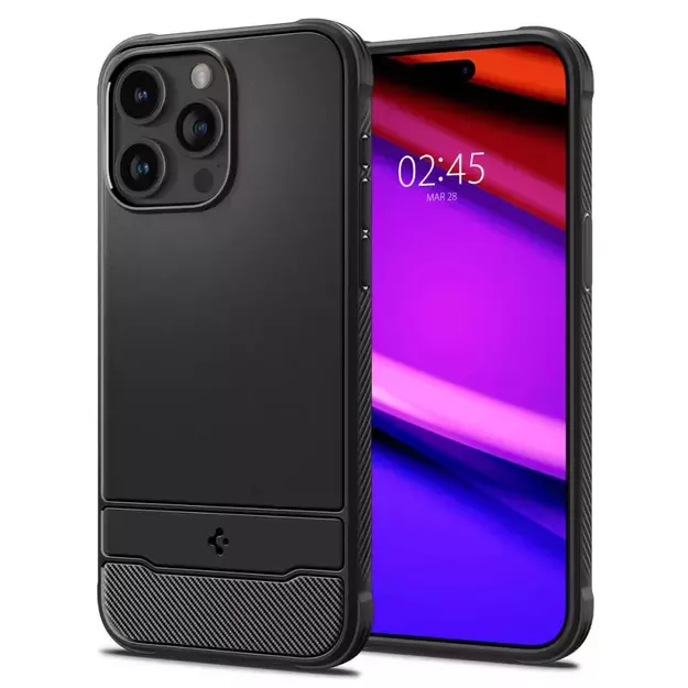 Spigen Rugged Armor Mag Case with MagSafe for iPhone 15 Pro - Matte Black 9
