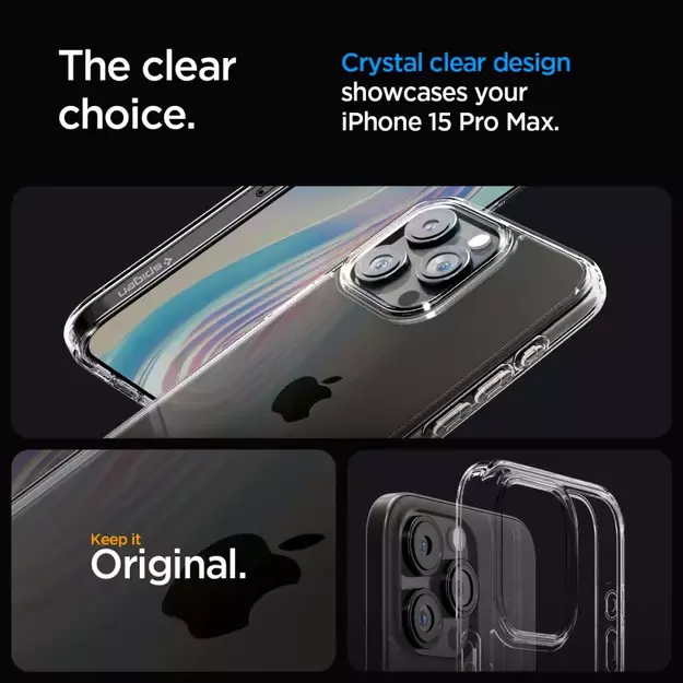 Spigen Ultra Hybrid Case for iPhone 15 Pro Max - Clear 20