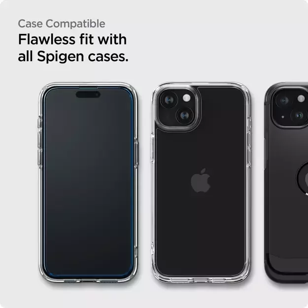 Spigen ALM Glass FC tempered glass for iPhone 15 Plus - black 2 pcs. 13
