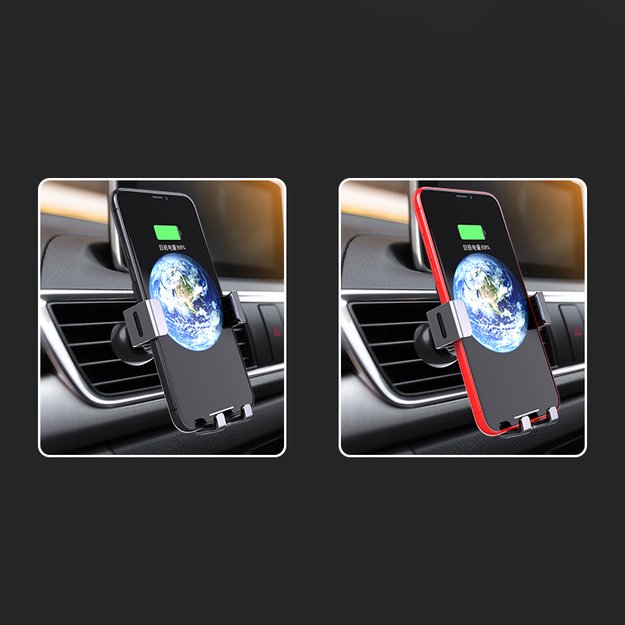 Gravity smartphone car holder, black air vent grille (YC08) 22