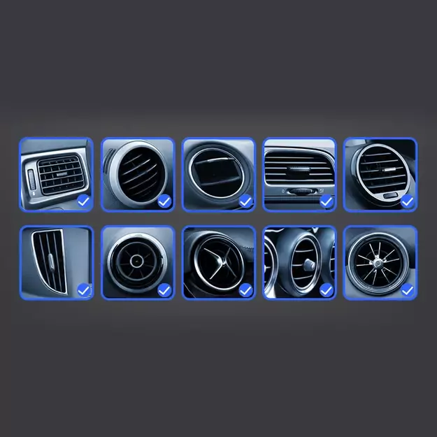 Gravity smartphone car holder, black air vent grille (YC08) 6